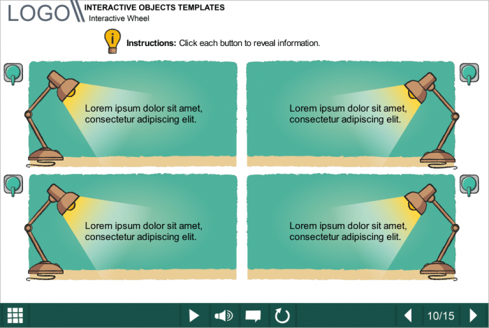Four Blocks With Course Info — Download Storyline Templates