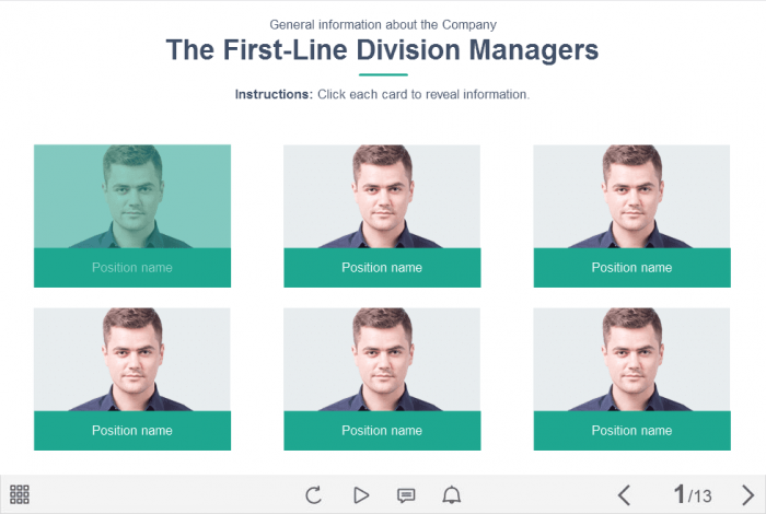 Cutout Man Face — e-Learning Templates for Lectora Publisher