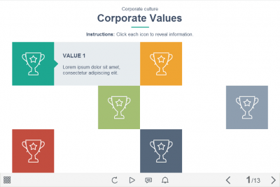 Colored Icons — e-Learning Templates for Lectora Publisher