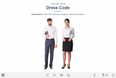 Dress Code With Cutout Characters — Lectora Template-0