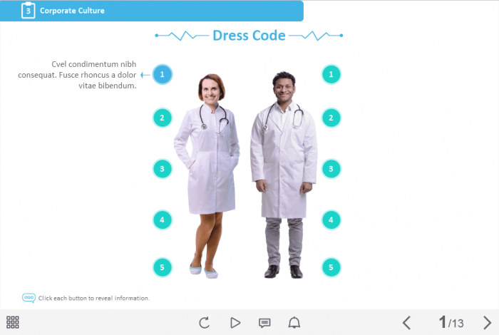 Doctor's Dress Code — Lectora Template-47415