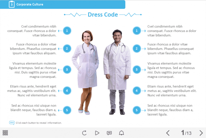 Doctor's Dress Code — Lectora Template-47416