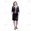 Astonished Businesswoman Throwing Hands Up Cutout Picture-0