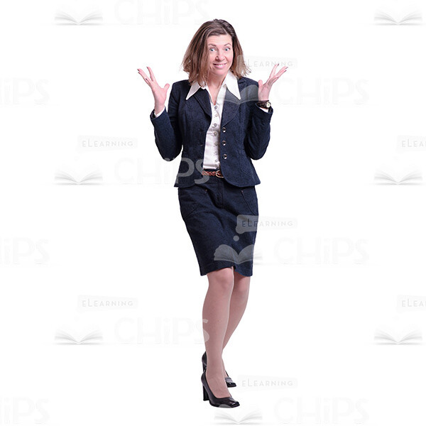 Cutout Image Of Extremely Happy Businesswoman -0