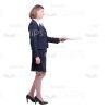 Friendly Businesswoman Giving Papers Cutout Image-0