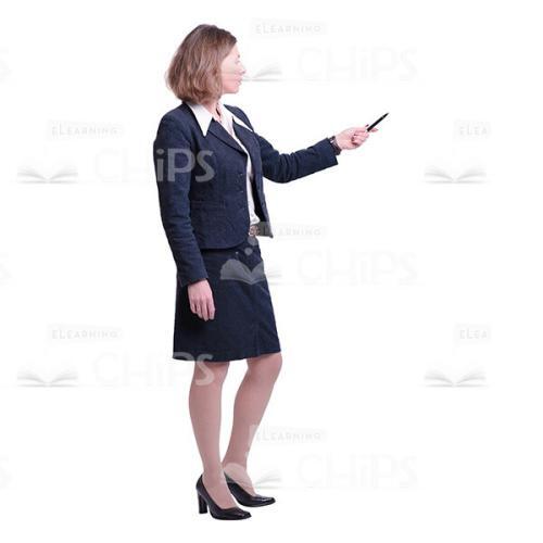 Cutout Image Of Nice Business Lady Presenting Something-0