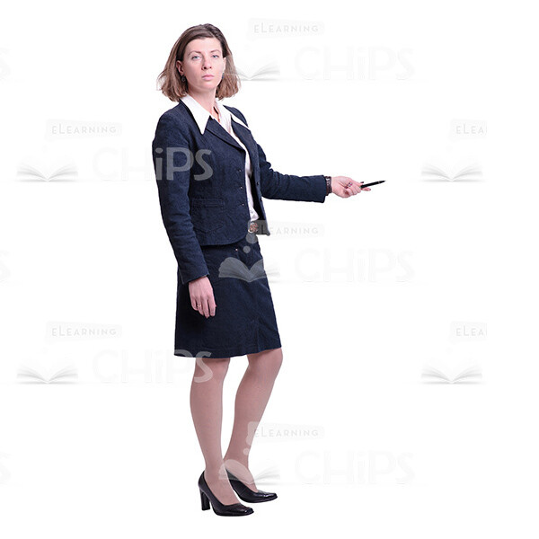 Female Cutout Teacher Pointing With Left Hand-0