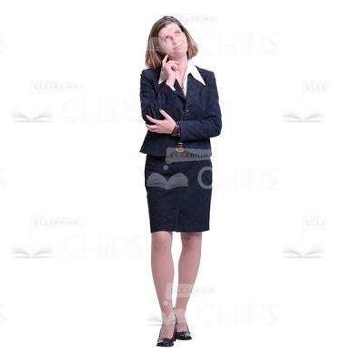 Cutout Picture Of Thoughtful Middle-Aged Businesswoman-0