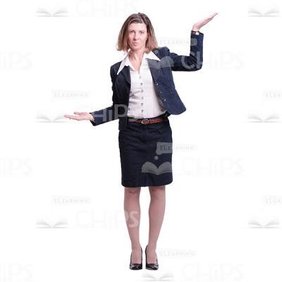 Cutout Photo Of Handsome Business Lady Scales Gesture-0