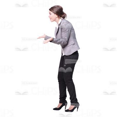 Cutout Photo Of Surprised Young Woman Spreads Arms Profile View-0
