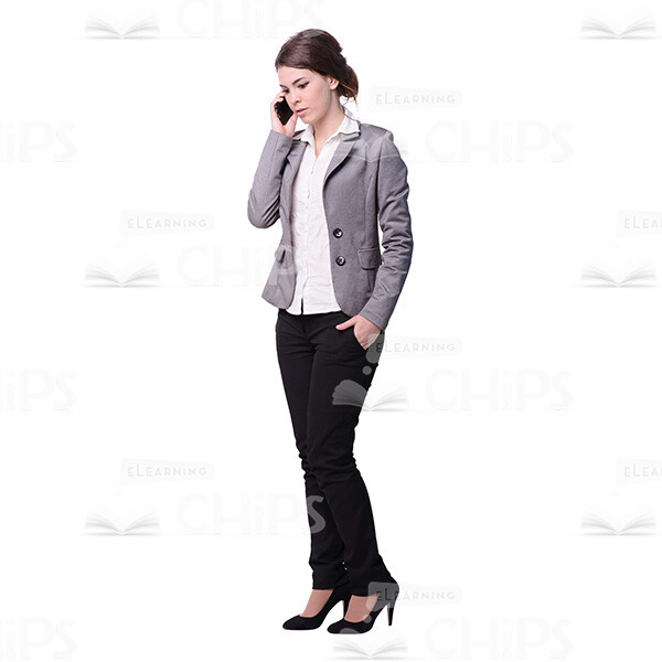 Handsome Businesswoman Talking On Phone Cutout Image-0