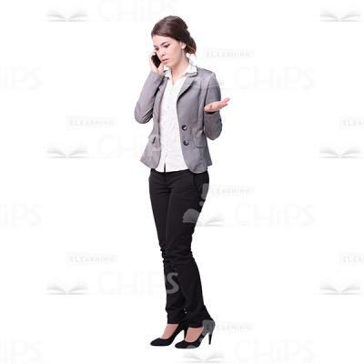 Cutout Photo Of Young Lady Talking On Phone-0