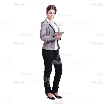 Pretty Businesswoman Using Tablet Cutout Image-0