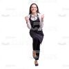 Satisfied Waitress Making Yes Gesture Cutout Image-0
