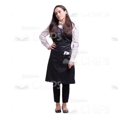 Cutout Young Waitress Waiting For Someone-0