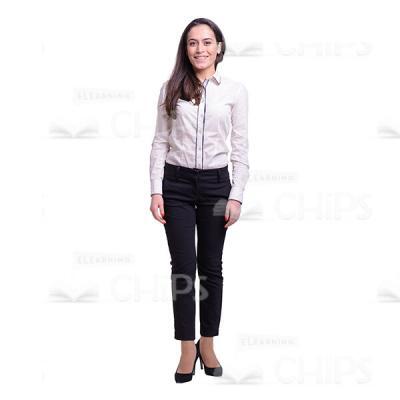 Smiling Cut Out Business Woman Looking At Camera-0