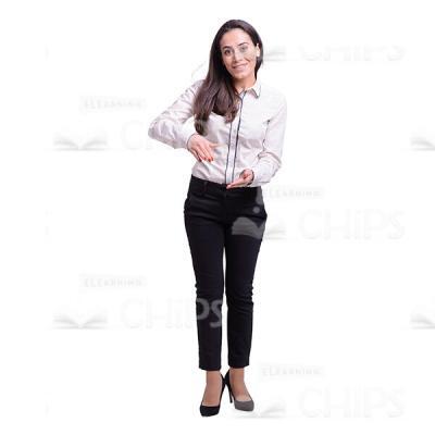 Pretty Woman Gesticulating With Both Hands Cutout Image-0