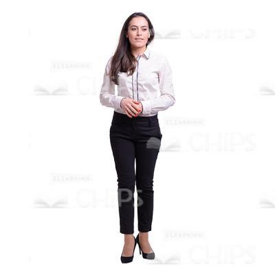 Young Businesswoman Looking Into The Distance Cutout -0
