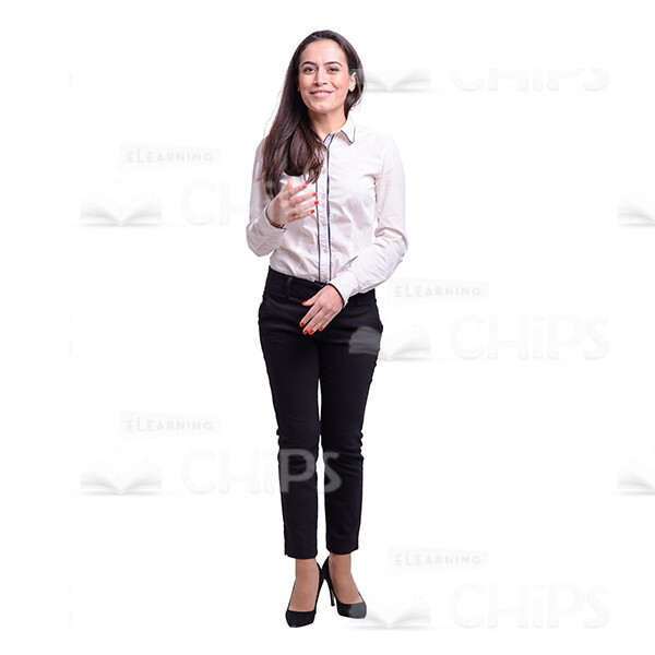 Attractive Lady Gesticulating With Both Hands Cutout Picture-0