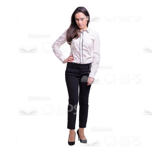Serious Young Businesswoman Cutout Picture-0