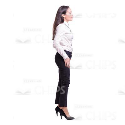 Self-Confident Young Businesswoman Profile View Cutout Picture-0