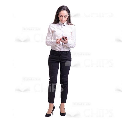 Young Business Woman Holding Mobile Phone Cutout Picture-0