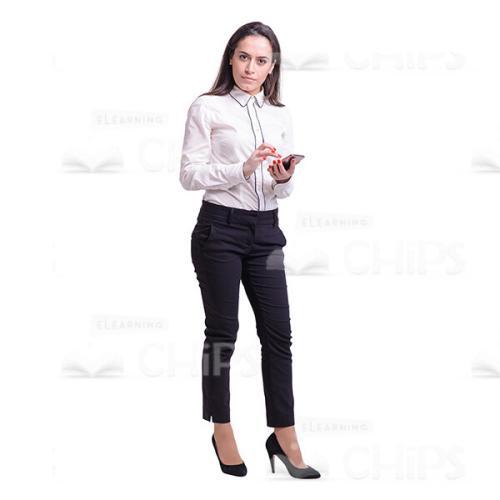 Discouraged Woman Holding Phone Cutout Photo-0