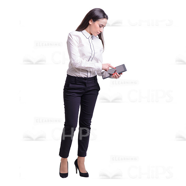 Pretty Young Woman Using Tablet Cutout Image-0
