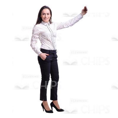 Confident Business Woman Taking Selfie Cutout Photo-0
