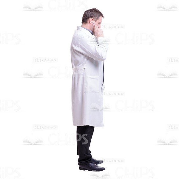 Profile View Doctor With Stethoscope Cutout Photo-0