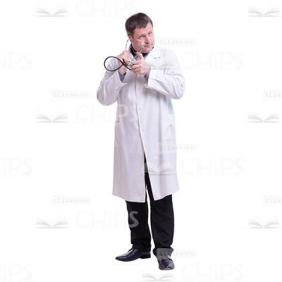 Doctor Checking The Stethoscope Cutout Photo-0
