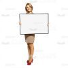Pretty Businesswoman Holding Board Cutout Image-0