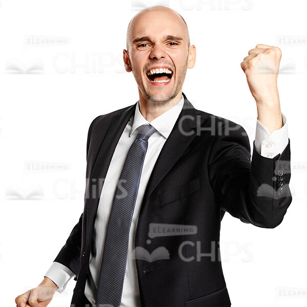 Extremely Happy Business Man Making Yes Gesture Cutout Image-0