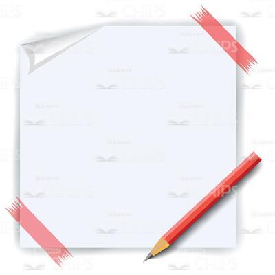 Notice Paper With Pencil Vector Background-0