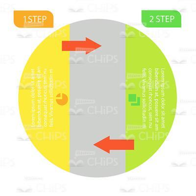 Two-Color Bright Business Circle Vector Infographics-0
