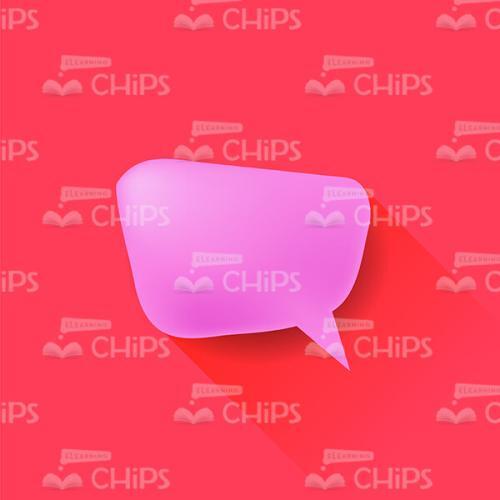Pink Callout Over Red Background Vector Image-0