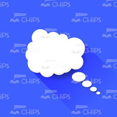 Cloud Callout Over Blue Background Vector Image-0