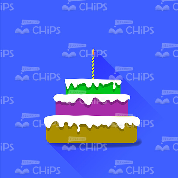 Three Tiered Cake Vector Icon-0