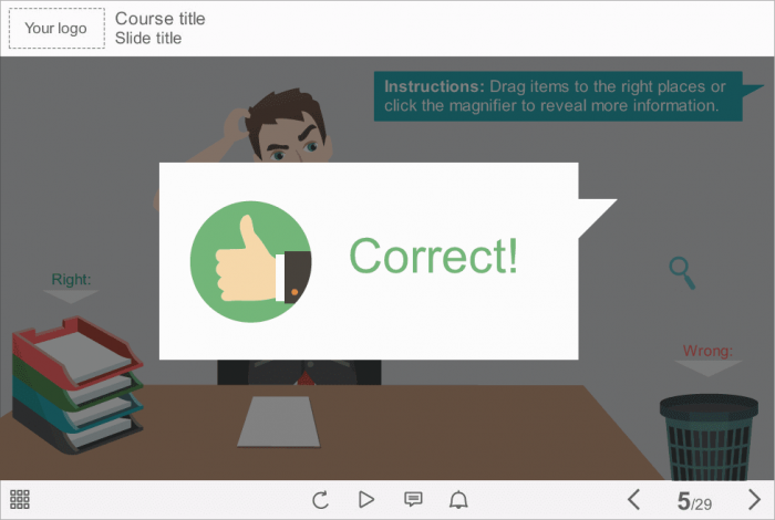 Correct Answer Feedback — Download Storyline Templates for eLearning Courses