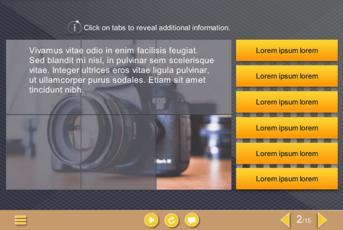 Yellow Tabs — Articulate Storyline eLearning Template