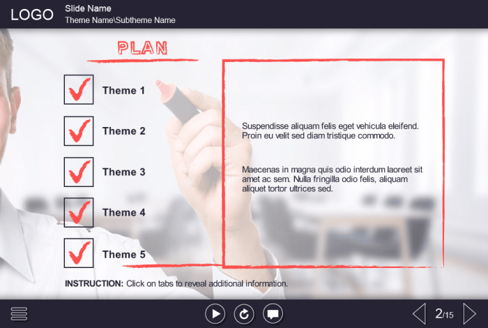 Popup window — Articulate Storyline e Learning Templates
