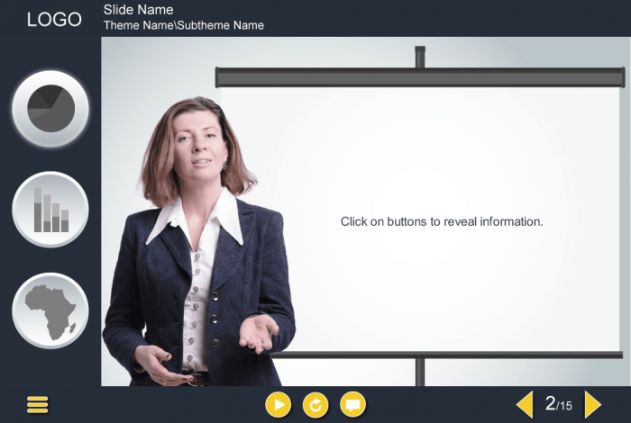 Female Business Woman — e-Learning Templates for Articulate Storyline