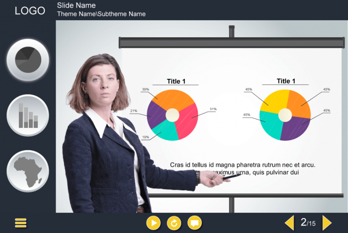 Business Mentor Presenting Charts — Download Storyline Templates