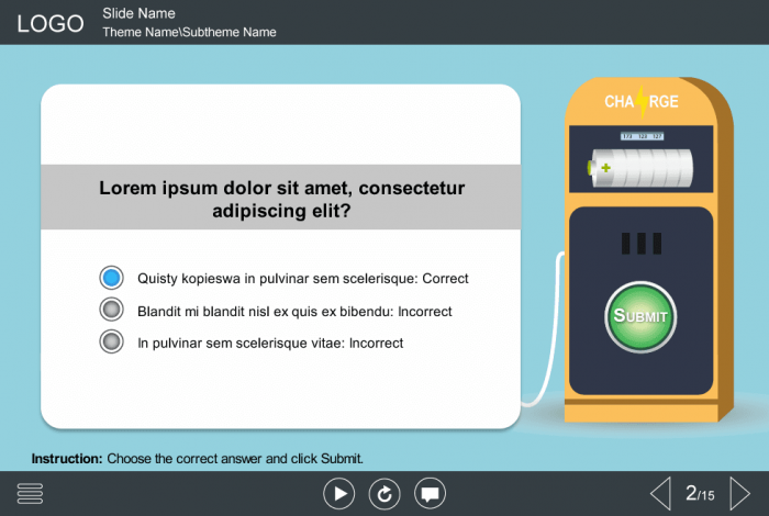 Single Choice Question — Download Storyline Template for eLearning
