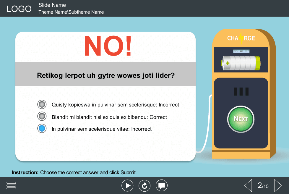 Incorrect Answer Feedback — Storyline Templates for eLearning Incorrect Answer Feedback — Storyline Templates for eLearning