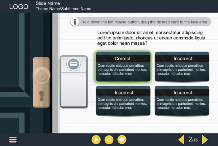 Open Door With Card Quiz — Storyline Template-37672