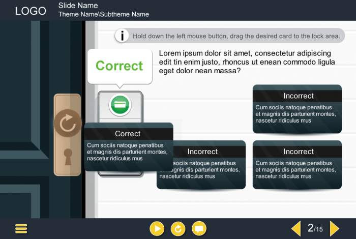 Open Door With Card Quiz — Storyline Template-37673