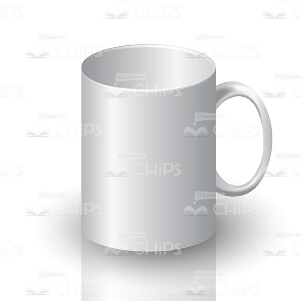 White Classic Cup Vector Image-0
