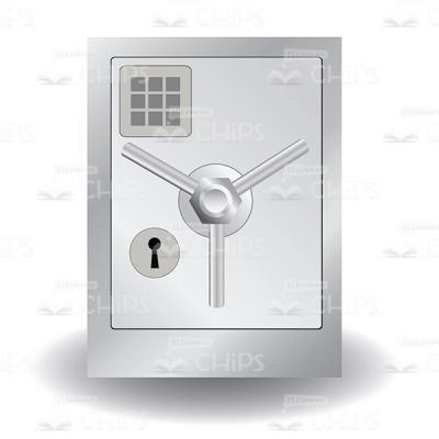 Safe With Coded Lock Vector Image-0