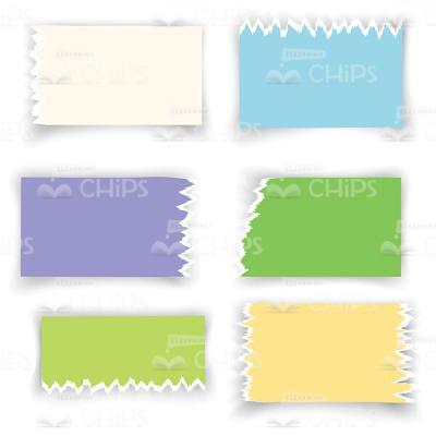 Torn Pieces Of Colored Paper Vector Image-0